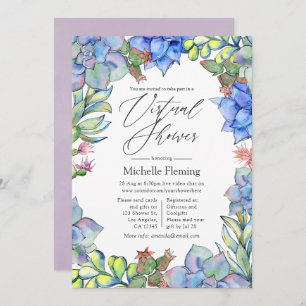 Succulent Plant Virtual Shower Kaart