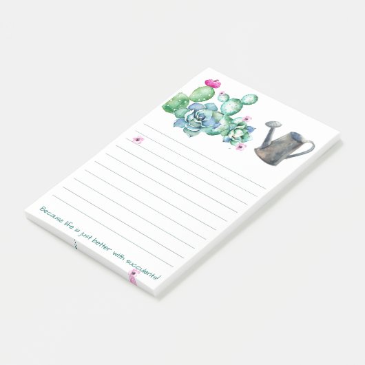 Succulent Post-it Note Pad (Schuin)