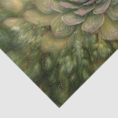 Succulent Rustic Green Country Schets Design Tissuepapier (Detail)