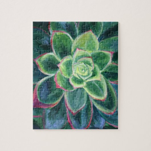 Succulent schilderen legpuzzel (Verticaal)