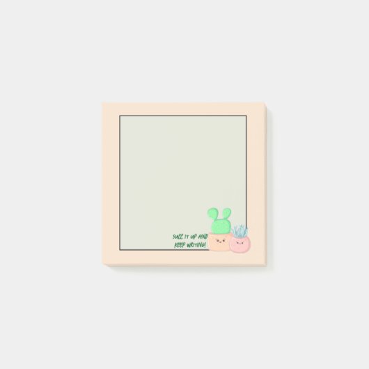 Succulent Scribbles: Pastel Sticky Notes (Voorkant)