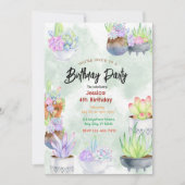 Succulent Soiree : Invitation Chic Anniversaire (Devant)