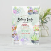 Succulent Soiree : Invitation Chic Anniversaire (Debout devant)