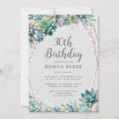 Succulent String Lights  30ste Verjaardag Kaart (Voorkant)