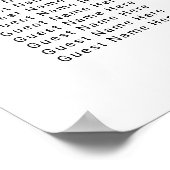 Succulent Taco Over Liefde Bruiloft Zitkaarten Poster (Hoek)