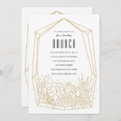 Succulent Terrarium Brunch / Invitation de fête (Devant / Derrière)