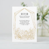 Succulent Terrarium Carte de réception de mariage (Debout devant)