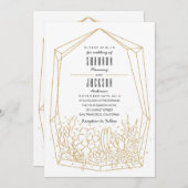 Succulent Terrarium Faire-part de mariage (Devant / Derrière)