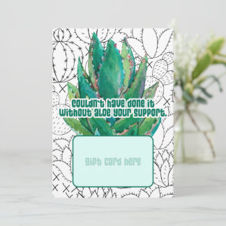 Succulent Thank You Teacher Gift Card Holder Feestdagenkaart
