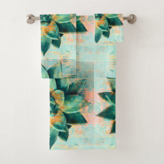 Succulent Towel Set Bad Handdoek