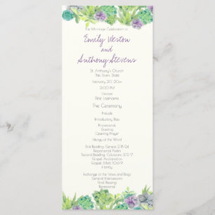 Succulent Tuin Huwelijksprogramma Programma