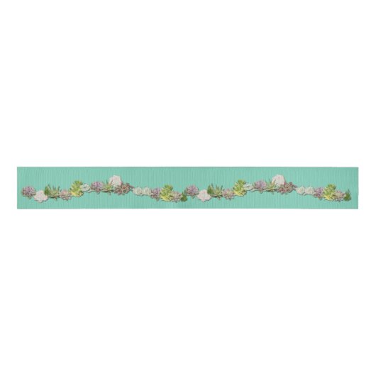 Succulent tuinontwerp grosgrain lint (Voorkant)