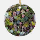 Succulent tuinontwerp keramisch ornament (Voorkant)