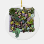 Succulent tuinontwerp keramisch ornament (Achterkant)