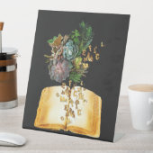 Succulent tuinontwerp reclamebord met voetstuk (Insitu)