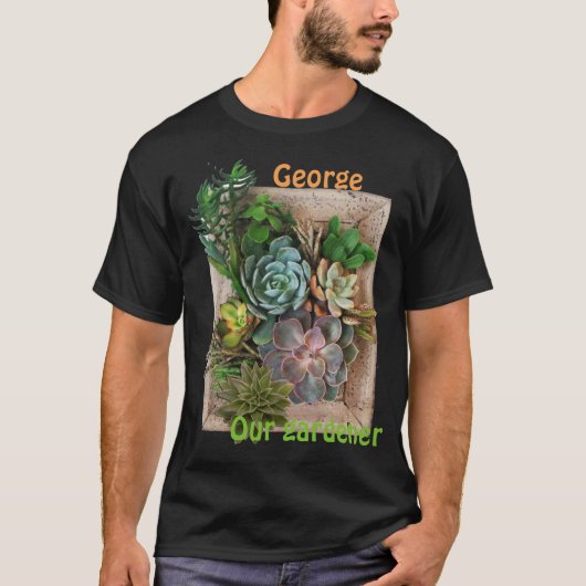 Succulent tuinontwerp t-shirt (Voorkant)
