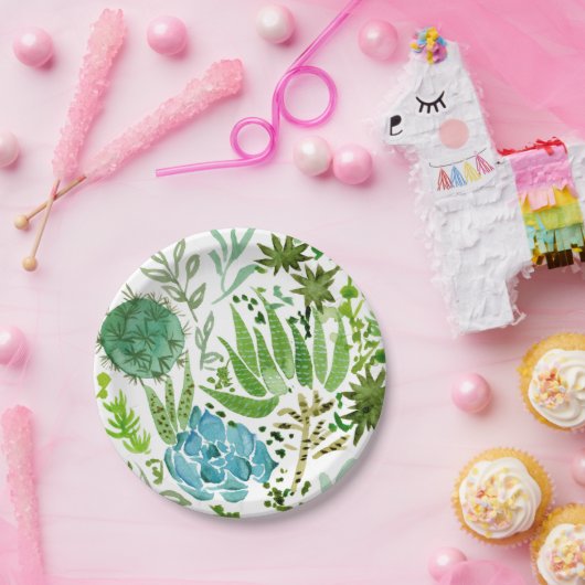 Succulent veld I Papieren Bordje (Feest)