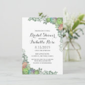 Succulent verdure Invitations de douche nuptiale (Debout devant)