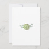 Succulent verdure Invitations de douche nuptiale (Dos)
