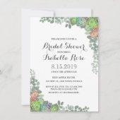 Succulent verdure Invitations de douche nuptiale (Devant)