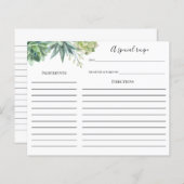 Succulent Vrijgezellenfeest Recipcard (Voorkant / Achterkant)