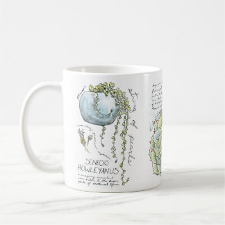 Succulent Waterverf Illustratie koffie Mok