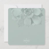 Succulent Wedding Rehearsal Dinner Kaart (Achterkant)