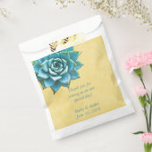 Succulent Wedding Waterverf Yellow Lace Bedankzakje (Gezegeld)