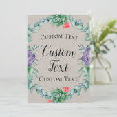 Succulent Welcome Sign 5x7" Kaart (Staand voorkant)