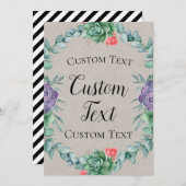 Succulent Welcome Sign 5x7" Kaart (Voorkant / Achterkant)