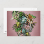 Succulente beeldschermen briefkaart (Voorkant / Achterkant)