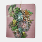 Succulente beeldschermen keramisch ornament (Links)