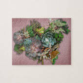 Succulente beeldschermen legpuzzel (Horizontaal)