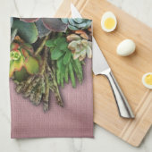 Succulente beeldschermen theedoek (Quarter Fold)