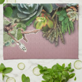 Succulente beeldschermen theedoek (Gevouwen)