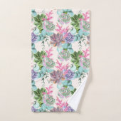 Succulente bloemen bad handdoek (Handdoek)