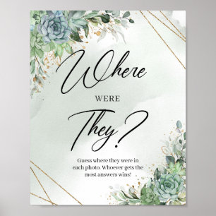 Succulente bloemen eucalyptus Waar waren ze wild? Poster