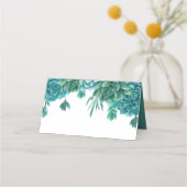 Succulente bruiloft. Waterverf blauwe cactus. cact (Voorkant)