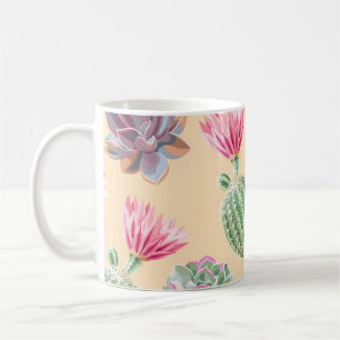 Succulente cactus: hoog detailpatroon koffiemok