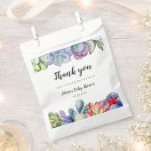 Succulente cactus waterverf Baby shower Bedankzakje (Geknipt)