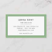 Succulente cactus waterverf visitekaartje (Achterkant)