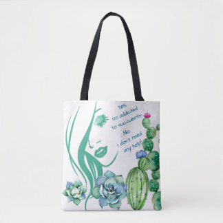 Succulente Canvas tas