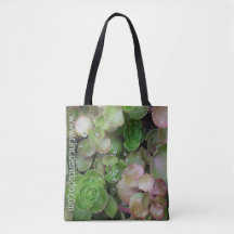 Succulente Canvas tas