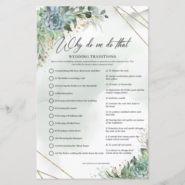 Succulente eucalyptusgoud lijst Waarom doen we dat (Voorkant)