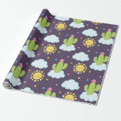 Succulente hemel cadeaupapier (Uitgerold)