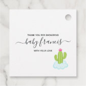 Succulente hemel: kijk hoe ik Baby shower groei Bedankjes Labels (Achterkant)
