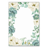 Succulente Ivoor Waterverf Bruiloft Behuizing Kaar Kaart (Achterkant)