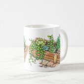 succulente plantenbak koffiemok (Voorkant rechts)