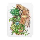 succulente plantenbak magneet (Verticaal)