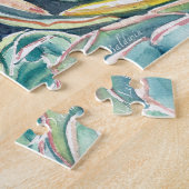 Succulente puzzel: Blauwe Roos Echeveria Legpuzzel (Zijkant)